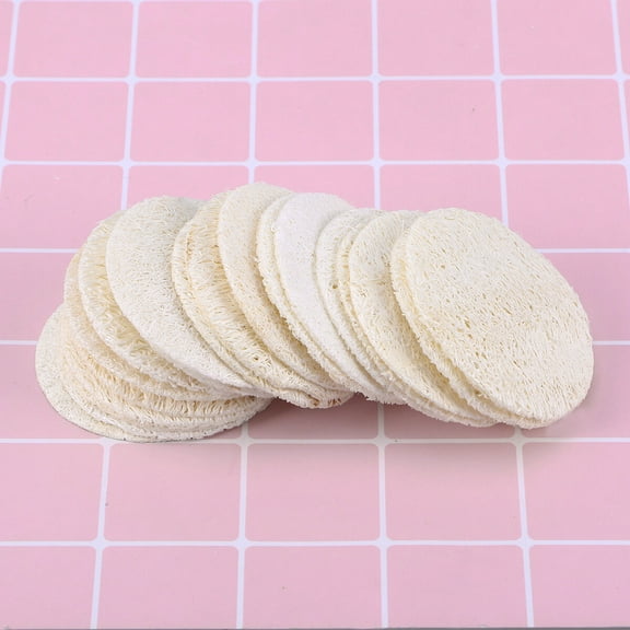 50 Pcs Loofah Pads Exfoliating Scrubbing Sponges Makeup Remover Reusable Facial and Skin Care Wash Pads