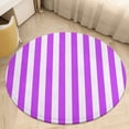 thumbnail image 6 of Aesthetic Purple And White Vertical Round Carpet Circle Rug Outdoor Patio Area Rug Washable Large Area Rugs Hallway Room Decor Fitness Mats, 6 of 8