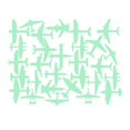 thumbnail image 3 of Calcomanías de luces en la habitación de los Etiqueta de la pared del techo Decoración del hogar - 28x aviones Sunnimix Pegatinas que brillan en la oscuridad, 3 of 8