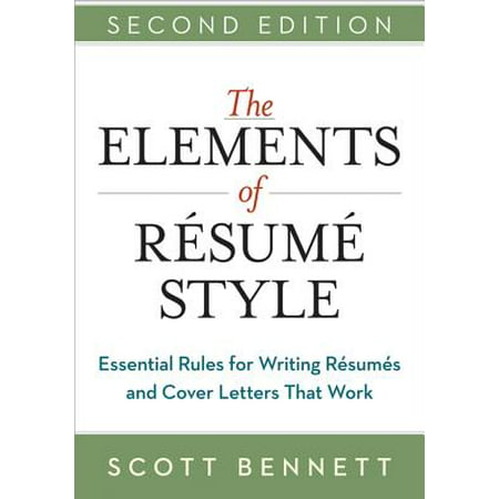 The Elements of Resume Style - eBook