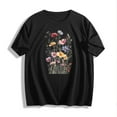 thumbnail image 4 of 2025 Women's Boho Floral Print T-Shirt - Short Sleeve Cotton Crew Neck Top | Loose Casual Summer Graphic Tee with Vintage Style, 4 of 4