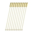 thumbnail image 1 of Paquete de 10 pines de broche, aguja larga de cobre de 2.8 pulgadas con extremos de tope para ropa/accesorios/corbata/sombrero/bufanda/joyería, pines de cabeza plana recta [Dorado], 1 of 1