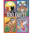 thumbnail image 1 of 100 QUEST Color By Number: Squares + Triangles + Hexagons + Circles: color quest activity book for adults, 1 of 1