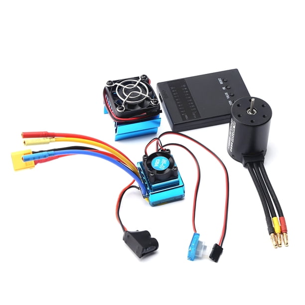ESC Brushless 120A – Pour Voiture RC 1/8, Avec SBEC 5.8V/3A, Connecteurs T/XT60 (neuf)