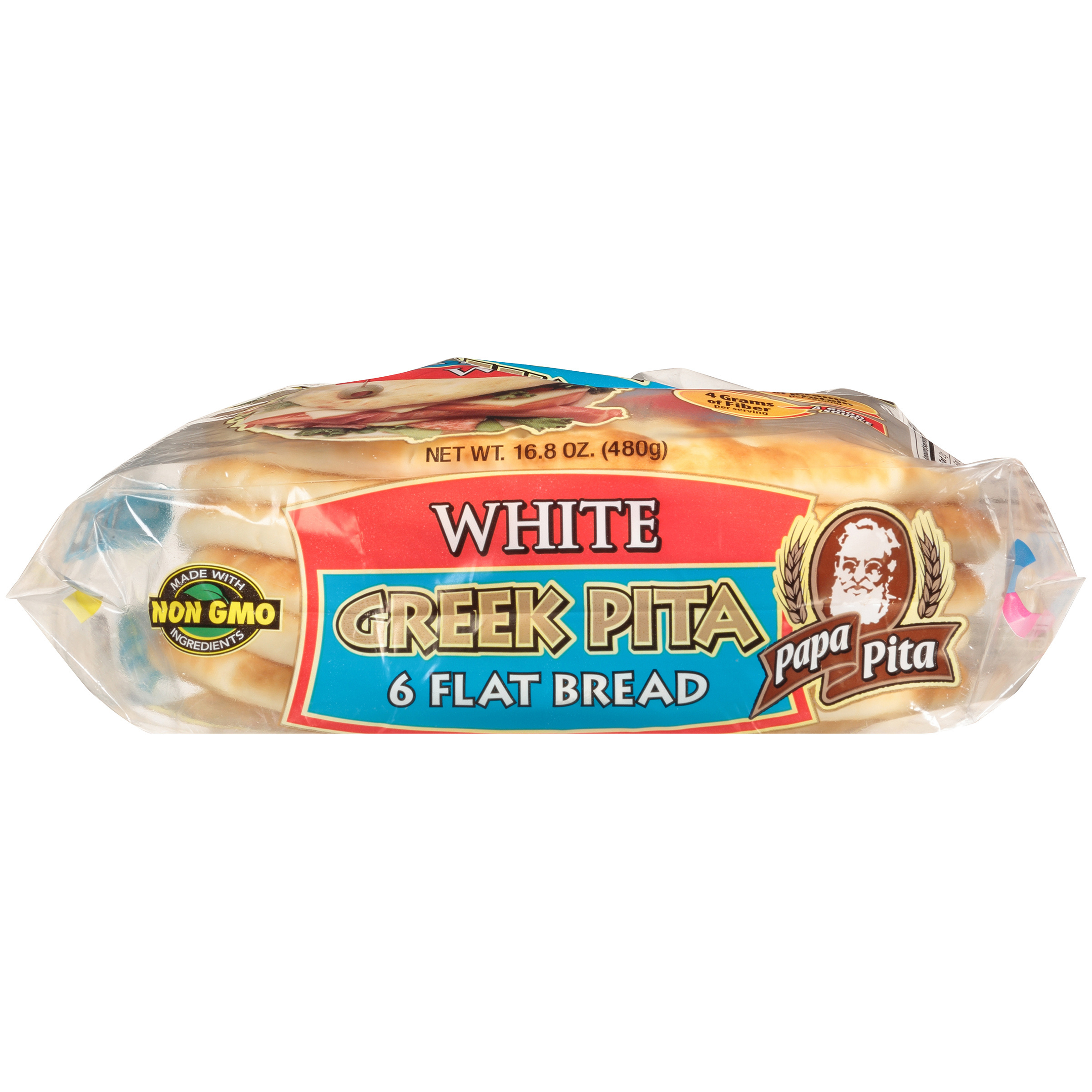 Papa Pita Greek Flat Bread White, 12 Friendly Vegan bag ct GMO one NON
