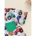 thumbnail image 6 of Musuos Toddler Boy Summer Farm Outfit 3 6 121 8 24M 3T Animal Print Pocket Short Sleeve Tops with Elastic Waist Shorts 2 Pcs Clothes, 6 of 9