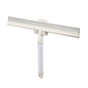 iDesign Orleans Shower Squeegee with Adhesive Hook, White