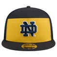 thumbnail image 2 of Men's New Era Black/Gold Notre Dame Fighting Irish Outdoor Wide Panel 9FIFTY Snapback Trucker Hat, 2 of 5