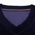 thumbnail image 2 of Mens Casual Velvet V-Neck Pullover Long Sleeve Jumper Blouse Tops Warm T-Shirt, 2 of 8