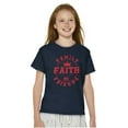 thumbnail image 4 of Christian Family Faith Friends Flag Crewneck T Shirts Boy Girl Teen Brisco Brands X, 4 of 6