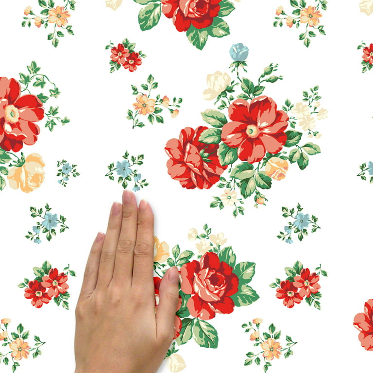 The Pioneer Woman Vintage Floral 50-Pieces Peel and Stick Wall Decals