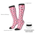 thumbnail image 5 of Picia Women Crew Soft Moisture-wicking Socks Haear Strawberry Pattern Design Cotton Socks, One Size fit All, 5 of 9
