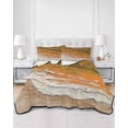 thumbnail image 3 of Orange Coastal Beach Twin Size Down Alternative Comforter, Lightweight Comforter Quilt Bedding Set with Pillow Shams Summer Nautical Oil Painting All Seasons Bed Comforter Duvet Insert 68"x86", 3 of 7