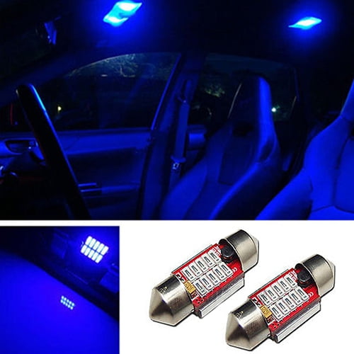 Soumake 2 Pcs Blue 31mm 10 SMD LED Festoon Bulbs for Car Dome Map Lights Home Decor