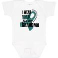 thumbnail image 3 of Inktastic I Wear Teal for My Grandma Ovarian Cancer Awareness Boys or Girls Baby Bodysuit, 3 of 5