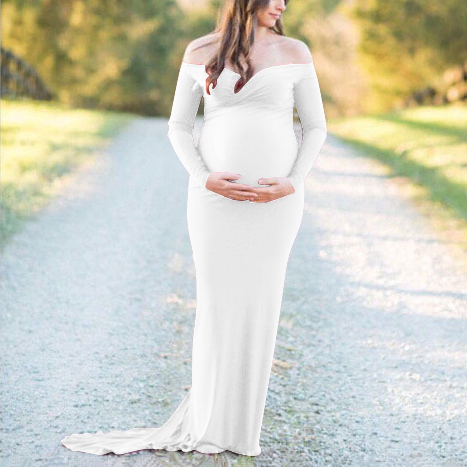 White Lace Maternity Robe for Photoshoot, Bump Friendly Dresses for  Photoshoot, Lace Photoshoot Dress,plus Size Maternity Dresses,babyshower -  Etsy