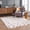 Brown, Off White / Zhen, variant on Hauteloom Zhen Living Room, Bedroom Area Rug - Contemporary - Plush Pile - White, Black - 5'3" x 7'