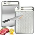 thumbnail image 1 of JUNWELL Titanium Cutting Boards - 100% Pure Titanium Cutting Boards for Kitchen - Cutting Edge Hygiene & Durability  Double Sided Large Non Toxic Cutting Board, 1 of 9