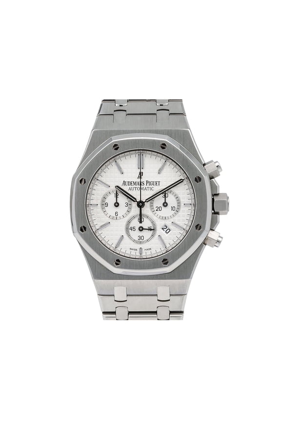 Pre-Owned Audemars Piguet Royal Oak Chronograph 26320ST 41MM White Dial With Stainless Steel Bracelet