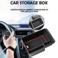 WENXUAN Black Interior Center Console Armrest Storage Box Tray Fit Q4