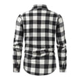 thumbnail image 4 of PEASKJP Mens Shirts Men's Button Down Plaid Regular Fit Long Sleeve Casual Shirts,White XXXL, 4 of 4