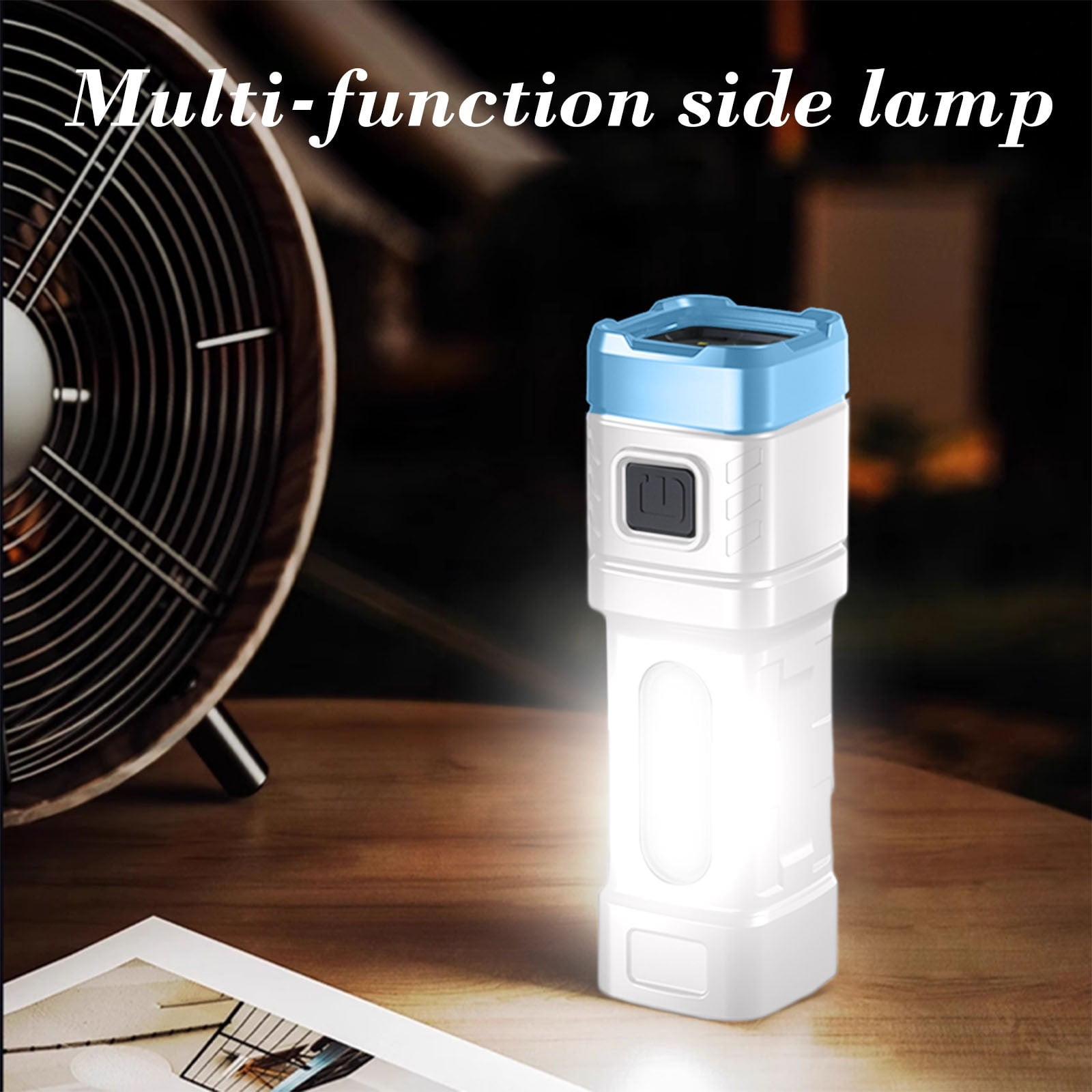 White Rechargeable Led Flashlight High Brightness Cob Light Source With Adjustable Focus For Outdoor Activities Nighttime Safety Emergency Use #A2rr5