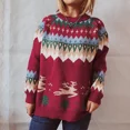 thumbnail image 3 of Suéteres navideños Suéter de mujer Suéter de Navidad de Año Nuevo Suéteres gruesos Ropa femenina Prendas de punto para mujer Tops 2023, 3 of 4