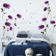 thumbnail image 2 of Diy Purple Rose Removable Wall Sticker Decal For Home Room Decor Size 35.43 X 23.62 Inches Lightweight 0.33 Pounds, 2 of 8
