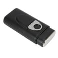 thumbnail image 3 of Cigar Holder Case, Wear  Glossy Large Caliber 3 Finger Cigar Case Soft With Cutter For Travel Black,Brown, 3 of 8