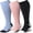 Blue/Pink/Gray, variant on UZMOG 3 Pack Plus Size Compression Socks for Women & Men, Extra Wide Compression Socks Calf Knee High Stockings