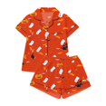 thumbnail image 4 of CUIYUAN Pajama for Women Sets 2 Piece Short Sleeve Pj Sets Satin Sleepwear Button Down Loungewear Set Halloween Pajamas Set 2026 Fall Lounge Sets for Women, 4 of 4