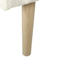 thumbnail image 3 of HomePop Sherpa Modern Wood and Fabric Accent Chair in Cream Finish, 3 of 5
