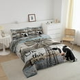 Windmill Decor Bedding Set, Farmhouse Cow Comforter Set Queen Size For