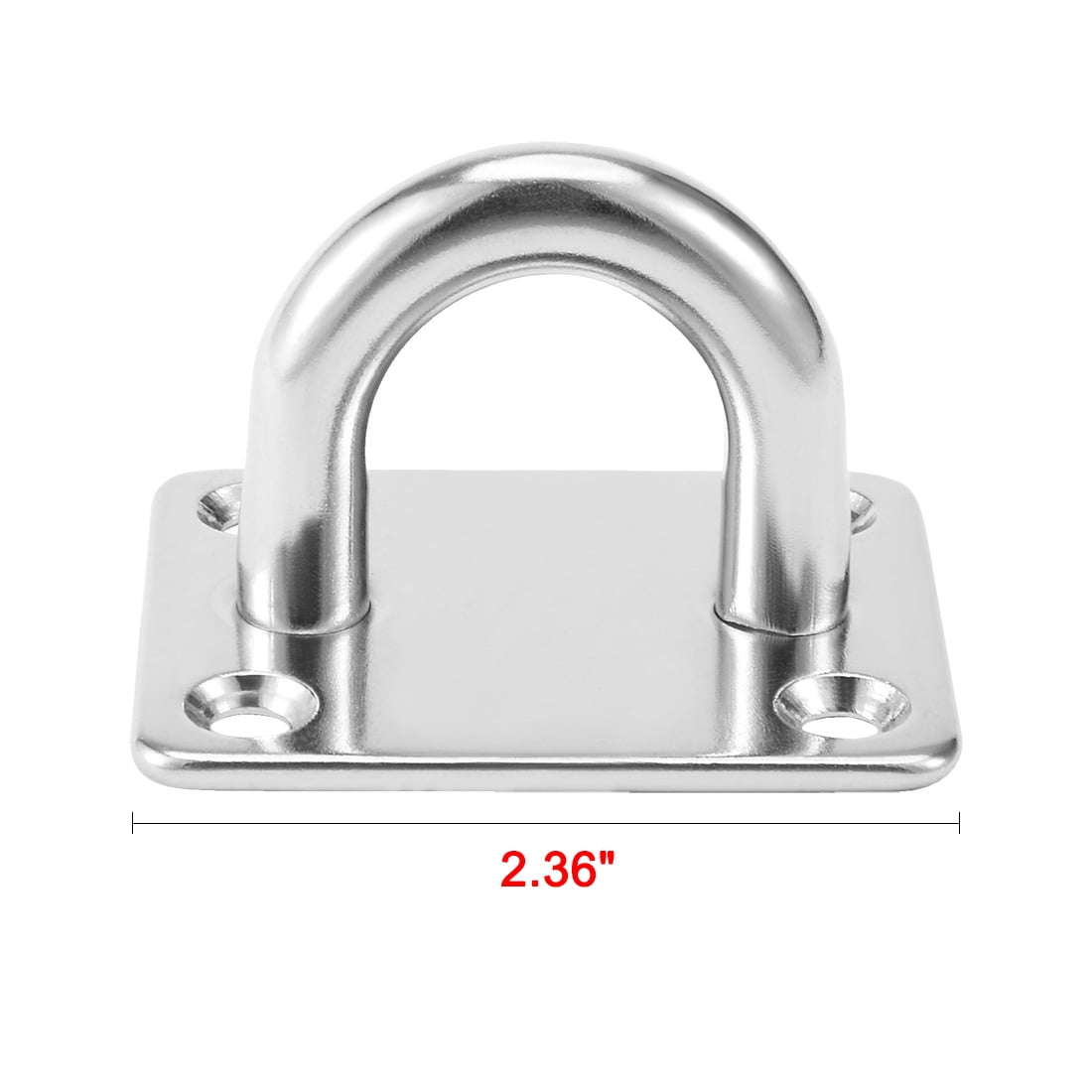 Unique Bargains 316 Stainless Steel 10mm Thick Ring Square Sail Shade Pad Eye Plate