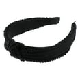 thumbnail image 7 of Unique Bargains 1 Pc Bling Pearl Knotted Headband Hairband for Women Black 1.18 Inch Wide, 7 of 7