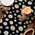 thumbnail image 3 of Spring Floral Daisy Table Runner 48 Inches, Black Elegant Pastoral Flowers Watercolor Bed Runner Dresser Scarves Tabletop for Indoor Outdoor Parties/Ceremony/Banquet, 13" x 48", 3 of 8