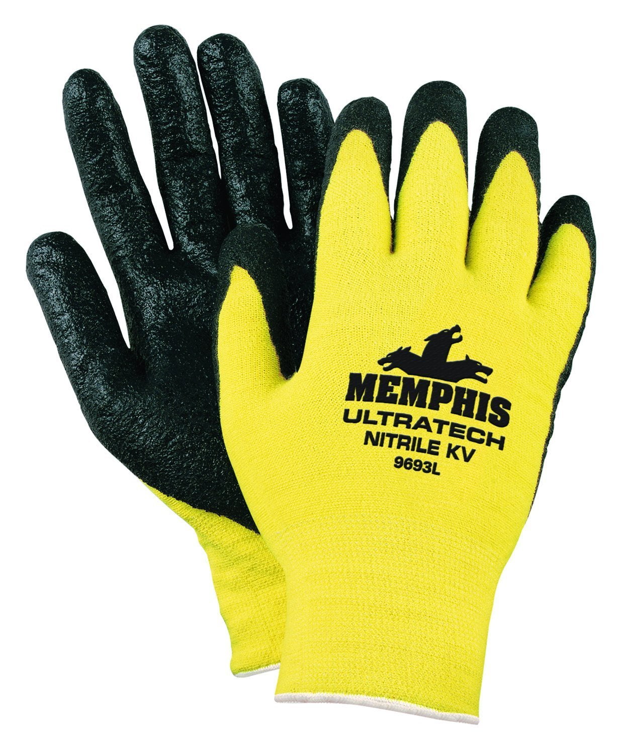 Memphis Glove 9693XXL Ultratech Kevlar stretch Shell Textured Foam Men's Gloves with Straight