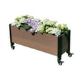 thumbnail image 5 of Mobile Trough Planter Box Raised Garden Bed Wood Texture Grey & Black, 5 of 5