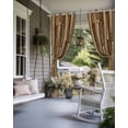 thumbnail image 4 of nqOlkjepod Outdoor Curtains for Patio Waterproof, Brown Wooden Grain Outdoor Privacy Panels Grommet, Farmhouse Vintage Stitching Art Blackout Outside Curtains for Porch/Cabana 54"x95", 1 Panel, 4 of 8