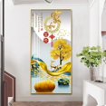 thumbnail image 3 of Pintura decorativa de flores de peonía rica, pintura para pasillo, placa vertical para colgar, pintura de paisaje, decoración del hogar, 3 of 5