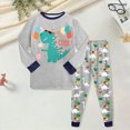 thumbnail image 2 of NOLDARES Little Boys Pajamas Toddler Boys Clothes Truck Sleepwear Cotton 2 Pieces Pjs Kids Jammies Sets 6-12 Months 12-24 Months 2t 3t 4t 5t 6t 7t 8t 9t Children,Grey,3-4 Y, 2 of 5