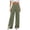 Army Green07, variant on Athletic Shorts for Women Solid Fake Cotton Linen Double Button Zip Fly High Waist Wide Leg Full Length Palazzo Trousers with Front Slant Pockets Pants for Women