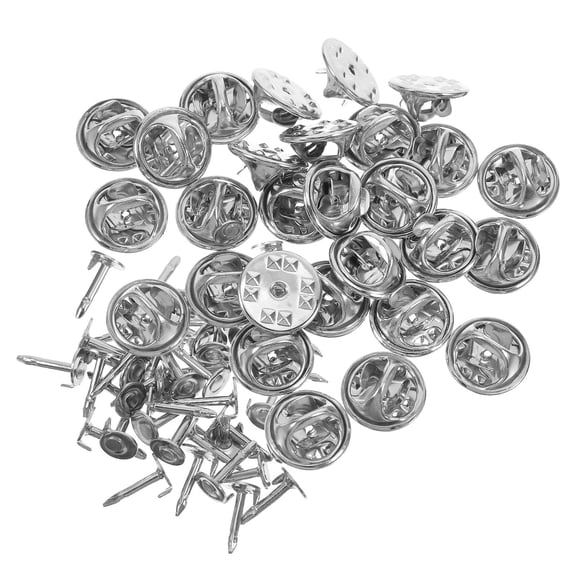 ELAYARD 100pcs Crafters Brooch Pins Silver Brass for Brooch Creation and Custom Badges