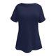 thumbnail image 4 of Camiseta informal y elegante de manga corta con cuello redondo y ribete de encaje para mujer, ideal para primavera-verano., 4 of 4