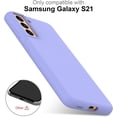 thumbnail image 5 of Compatible with Samsung Galaxy S21 Case,Soft Flexible Silicone Gel Rubber Bumper Cover,Slim Fit Full Body Shockproof Protective Phone Case for Samsung Galaxy S21 Nice Lavender Purple, 5 of 15