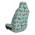 thumbnail image 2 of Wukai winter ski Dachshund Full Set Car Seat Covers with Soft Padding Universal Auto Front Seats Protector and Cushion Mat, 2 of 5
