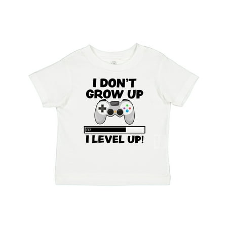 

Inktastic I Dont Grow Up I Level Up with Game Controller White Gift Baby Boy or Baby Girl T-Shirt