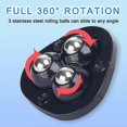 thumbnail image 2 of (black) 8-pack Mini Small Appliances Swivel Casters 360 Rotating Adhesive Casters Stainless Steel Casters Trash Can Storage Basket Swivel Wheels, 2 of 3