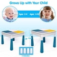 thumbnail image 3 of OCATO Kids Activity Table Toddlers Kids Table and Chair Set with 152Pcs Large Marble Run Building Blocks All in One Kid Play Water Tables Sand Tables, 3 of 9