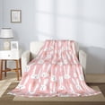 thumbnail image 2 of Rateoe Cute Rabbit Carrot Pattern Flannel Throw Blanket, Ultra-soft Blanket for Bed, Couch, Car, Hypoallergenic Anti-pilling blanket-80"x60"(Vertical), 2 of 6